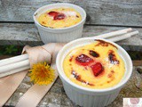 Mini flan di crema alla vaniglia e fragole