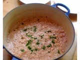 Bence makes strawberry risotto