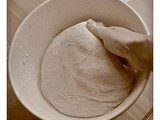 Black and White Wednesday: sepia pizza dough