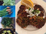 Carrot leaf fritters, Vegan and gluten free