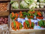 Fruit and vegetable market in Montevideo, and where feijoas (guayabas) come from