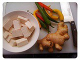 Ginger and Chili Tofu and Ginger Bok Choy... and a Ginger, Carrot and Pear Juice