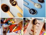 Hot chocolate spoons, and recycling Christmas Cards