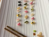 Miniature Sushi, every piece is a grain of rice