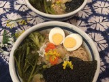 Miso Ramen with flowers