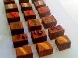 My best homemade chocolates so far: nama choco with fruit powders