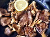 Oyster mushrooms with lemon soy butter