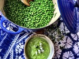 Pea, onion weed and feta dip, and butter peas with onion weed, again