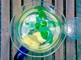Pineapple and mint flavoured water