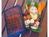 Salad bento with quail eggs and the big Avondale spider