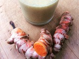 Smoothie with fresh turmeric (curcuma)