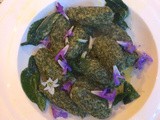 Strangolapreti (Strozzapreti), with silverbeet, onion weed and sage flowers