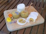 Vegetable Pâté with Salted Butter served with Daikon Slices and Edible Flowers