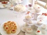White and Red Party Table