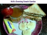 Apple Juice & Mint Chutney Sandwich - Kids Evening Snack Combo