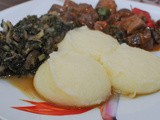 Ugali/Sima na Sukuma Wiki – Cornmeal mush with Collard Greens