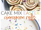 Cake Mix Easter Cinnamon Rolls