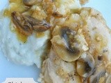 Chicken Cutlets in a Mushroom Gravy {one skillet meal!}