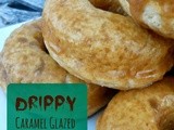 Drippy Caramel Glazed Doughnuts