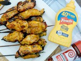 Honey Mustard Chicken and Bacon Skewers