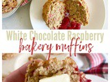 White Chocolate Raspberry Bakery Muffins