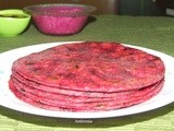 Beet and fenugreek paranthas - colourfully healthy and sumptuous