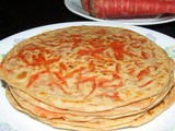 Carrot parantha / carrot filled flatbread