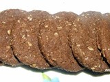 Chocolate and oat cookies