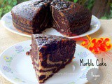 Chocolate Marble Cake (Vegan) | Egg less Chocolate Marble Cake