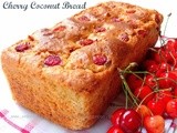 Egg less Cherry Coconut Bread (Whole Wheat and Butter Free) | Egg less Baking # twelve loaves