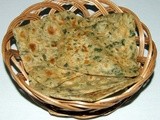 Mint (pudina) parantha - flavourful, refreshing and summery