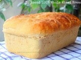 No Knead 100% Whole Wheat Bread