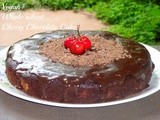 Vegan Whole Wheat Cherry Chocolate Cake with Chocolate Glaze | Vegan Baking