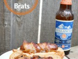 Bacon Wrapped Beer Brats