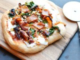 Caramelized Onion, Spinach, & Bacon Pizza