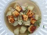 Česnečka (Czech Garlic & Potato Soup)