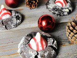 Chocolate Brownie Candy Cane Blossoms