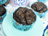 Chocolate Pumpkin Protein Muffins #BlendsBash