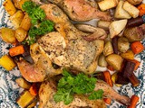 Cornish Hens with Roasted Potatoes & Carrots
