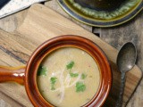 Creamy Ham, Swiss, & Potato Soup #BloggerClue