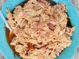 Crockpot bbq Bourbon Bacon Shredded Chicken