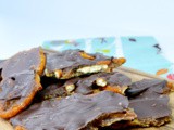 Dark Chocolate Salted Caramel Pretzel Bark