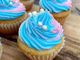 Eggless Mini Gender Reveal Cupcakes