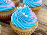 Eggless Mini Gender Reveal Cupcakes