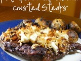 Feta & Caramelized Onion Crusted Steaks