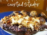 Feta & Caramelized Onion Crusted Steaks