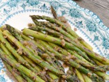 Grilled Asparagus with Balsamic Caper Vinaigrette #cookoutweek