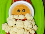 Hummus and Veggie Santa