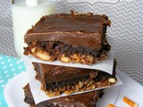 Pretzel Crusted Fudge Topped Brownies: gyco
