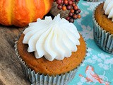Pumpkin Spice Muffins with Cream Cheese Frosting